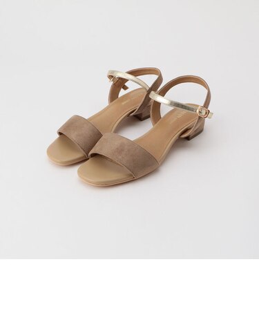 ラインアッパーローヒールサンダル