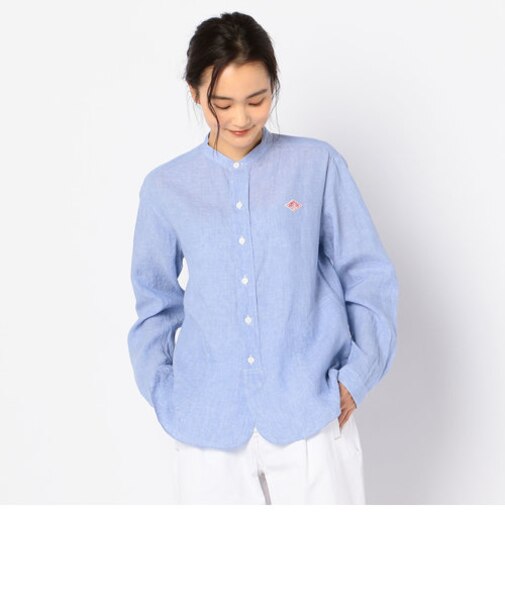 【DANTON/ダントン】LINEN SHIRTS ロングスリーブバンドカラーシャツ #JD-3606KLS