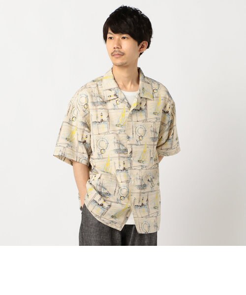 HELLY HANSEN × reyn spoonerプリントシャツ Mサイズ HELLY HANSEN × reyn spooner】ベイサイドレガッタプリント