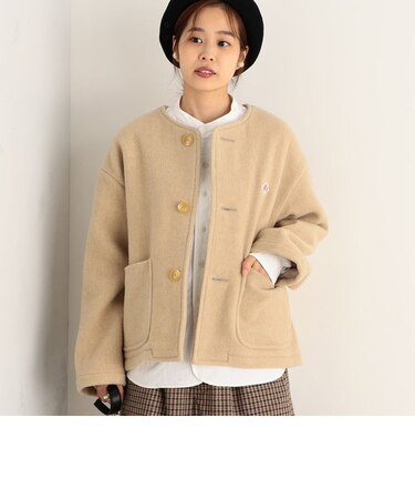 【WEB限定】【DANTON/ダントン】WOOL LIGHT PILE ノーカラーブルゾン #DT-A0013 WLP