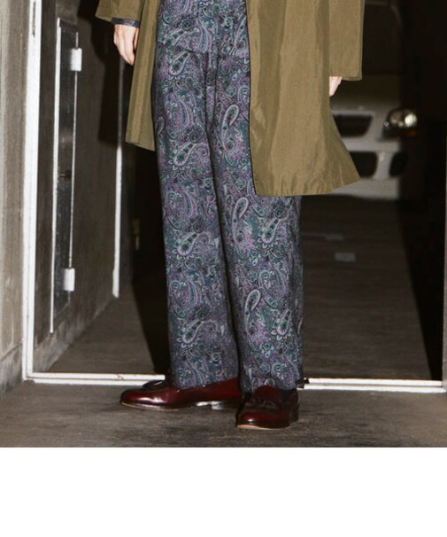 パジャマカンフーパンツ　デニム/ペイズリー/花柄