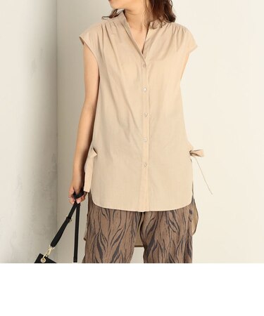 プードルクロスヴィンテージ サイドリボンブラウス