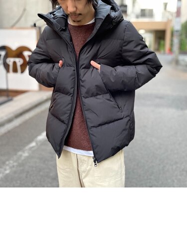 【GLOSTER/グロスター】ミニリップ フーデットダウンブルゾン