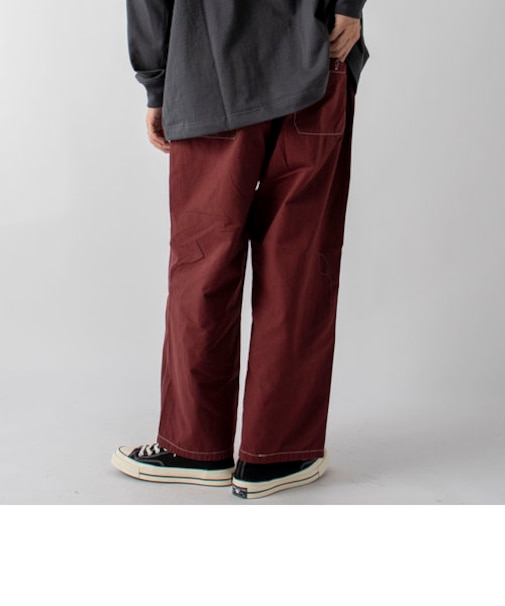 コントラストステッチ コックパンツ