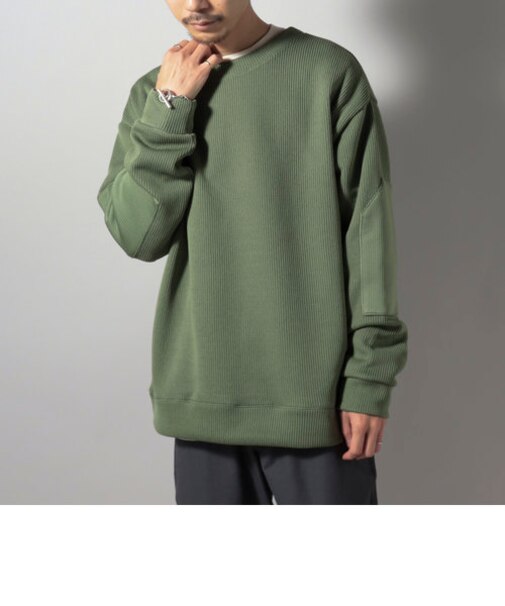 【GLOSTER/グロスター】QUARTER GAUGE COMBAT SWEATER