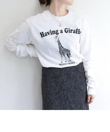【Regency Works/リージェンシーワークス】long sleeve animal print T プリントロンT