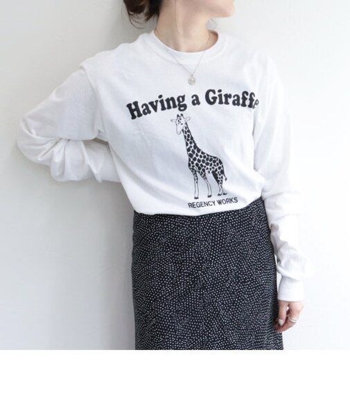 【Regency Works/リージェンシーワークス】long sleeve animal print T プリントロンT