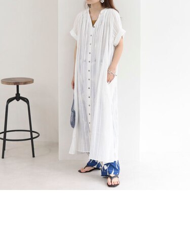 ドビーシャーリング前開きワンピース