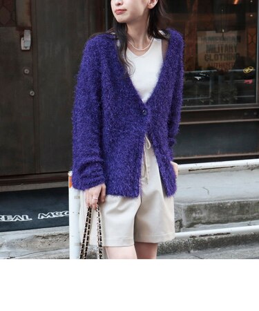 ポリフェザーカーディガン