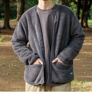 Franklin Climbing】ユニセックスリバーシブルボアカーディガン 