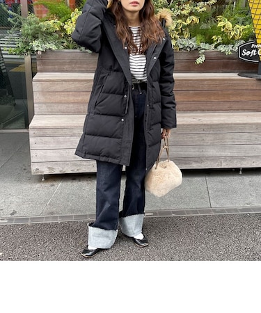 【GEVACO/ゲバコ】フーデッドロングダウンジャケット