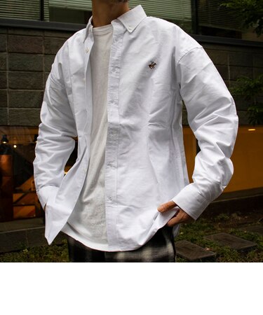 【BEVERLY HILLS POLO CLUB/ビバリーヒルズポロクラブ】ボタンダウン 長袖シャツ