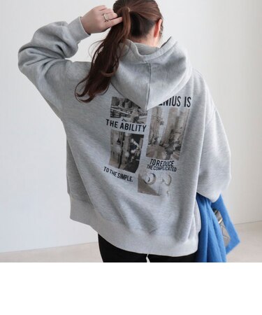 フォトプリント裏毛プルオーバー