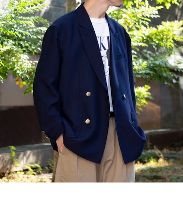GLOSTER/グロスター】NAVY BLAZER ネイビーブレザー 紺ブレ 金ボタン 