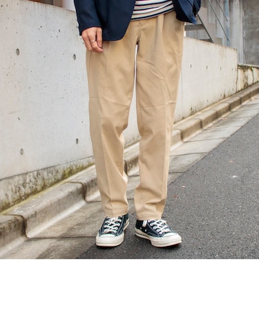 【GLOSTER/グロスター】GUMストレッチカルゼイージーパンツ ウエストゴム センタープレス