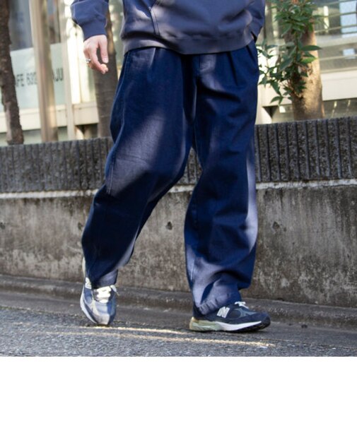 【GLOSTER/グロスター】ツータックワイドパンツ ワイドデニム ルーズシルエット