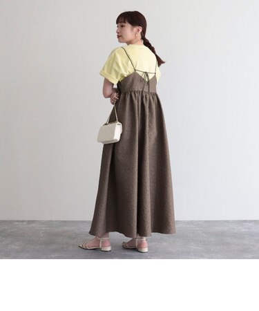 【新色追加】花柄ふくれジャガードワンピース