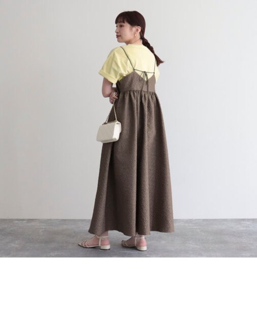 【新色追加】花柄ふくれジャガードワンピース