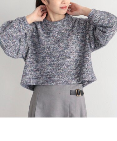 ファンシーニットソークロップドプルオーバー