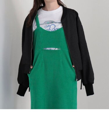 ワイドリブキャミワンピース