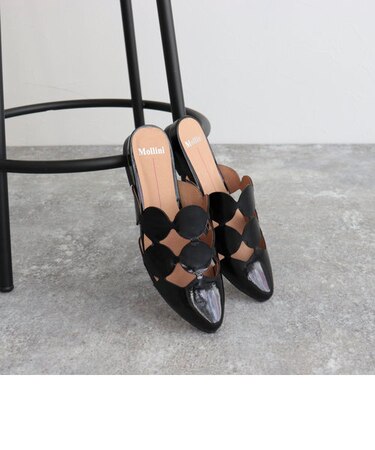 【Mollini/モリーニ】サークルモチーフバブーシュ