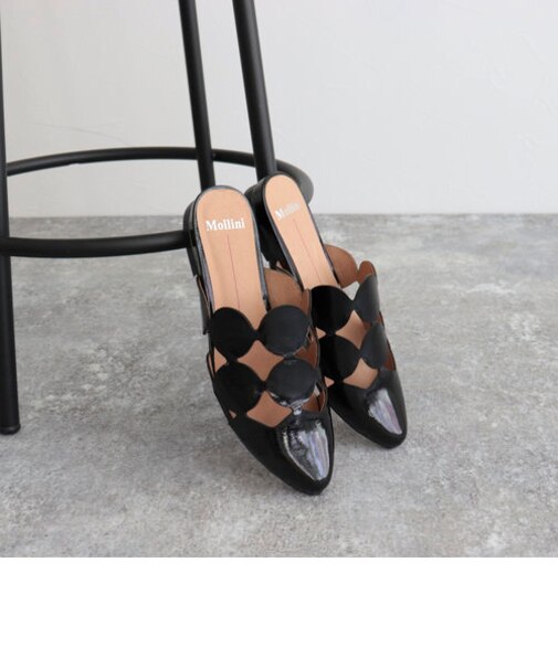 【Mollini/モリーニ】サークルモチーフバブーシュ