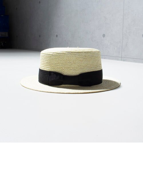 GLOSTER/グロスター】STRAW BOATER HAT ストローハット 麦わら
