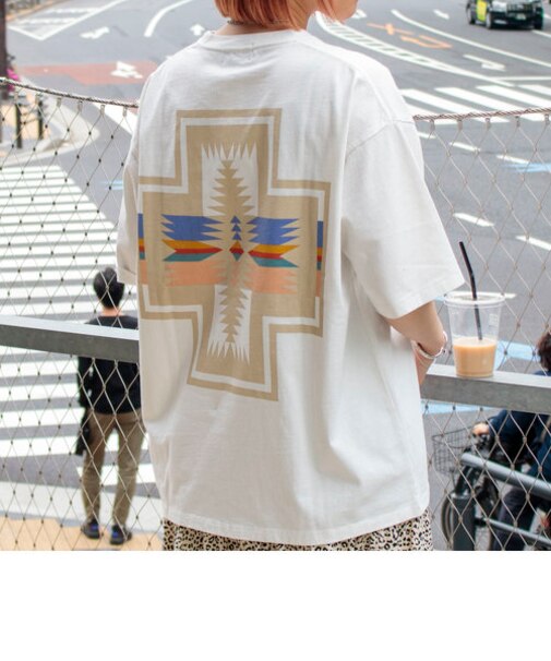【PENDLETON/ペンドルトン】バックプリントTシャツ ルーズシルエット ワンポイントロゴ