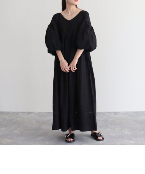 【fredyemueフレディエミュ】パフスリーブドレス