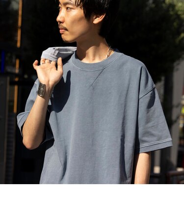 【GLOSTER/グロスター】ヘビーウェイト Vガゼット ピグメントTシャツ 半袖スウェット