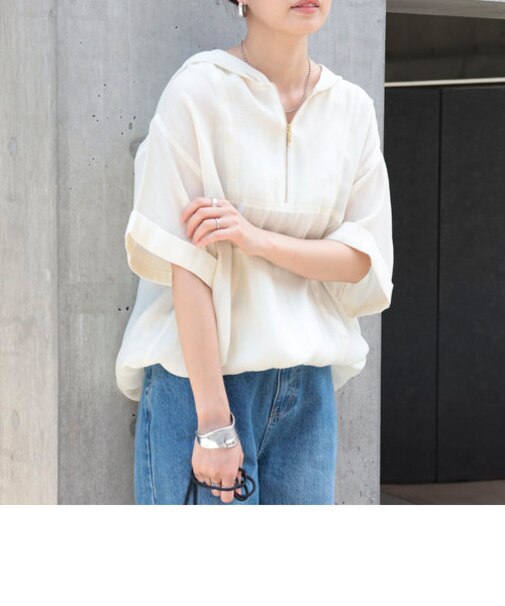 シアーアノラックパーカー