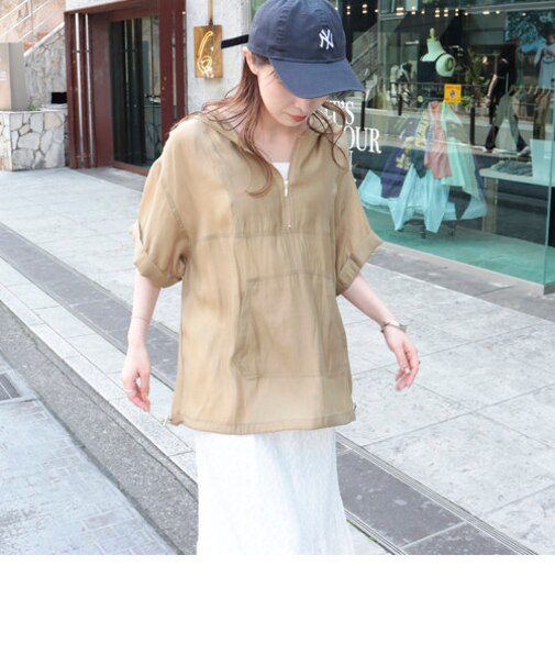 シアーアノラックパーカー