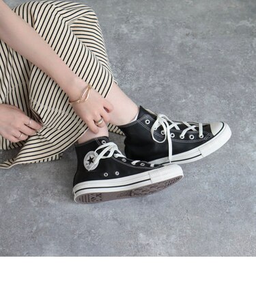 【CONVERSE/コンバース】オールスターオリーブグリーンレザーHI