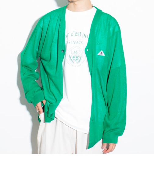 【GEVACO/ゲバコ】シアーカーディガン ドロップショルダー オーバーサイズ