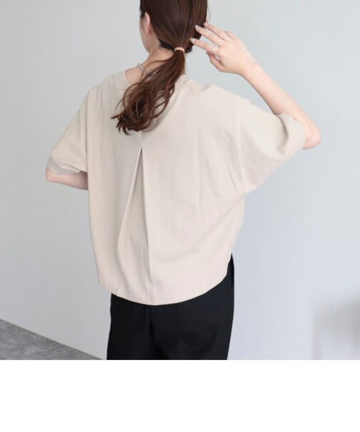 ラッセルクロップド丈半袖プルオーバー