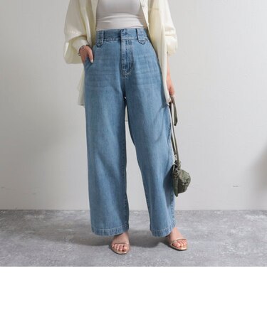 デニムセミワイドパンツ