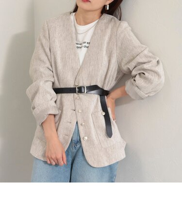 ツィードVカラージャケット