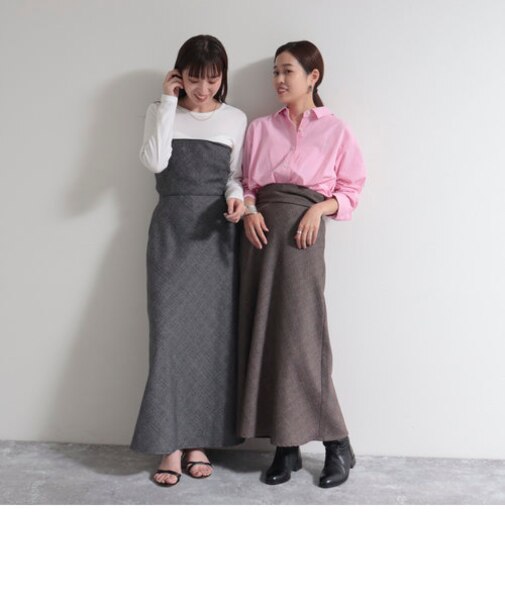 マルチWAYチェック柄ビスチェスカート