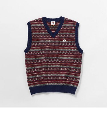 【GEVACO/ゲバコ】ジャガードニットベスト フェアアイル柄