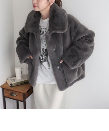 【WEB限定】【JAKKE/ジャッキー】フェイクファーコート