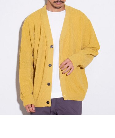 【GLOSTER/グロスター】カラーブークレカーディガン ドロップショルダー