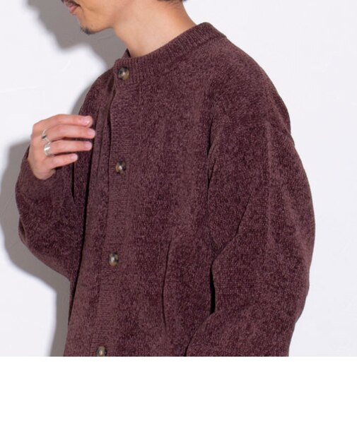 【限定展開】【GLOSTER/グロスター】モールクルーネックカーディガン