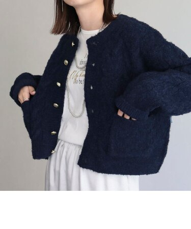 【GEVACO/ゲバコ】メタルボタンショートカーディガン