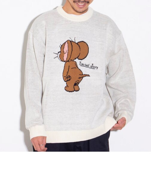 【限定展開】【Tom＆Jerry/トム＆ジェリー】 ジャガードニット プルオーバー
