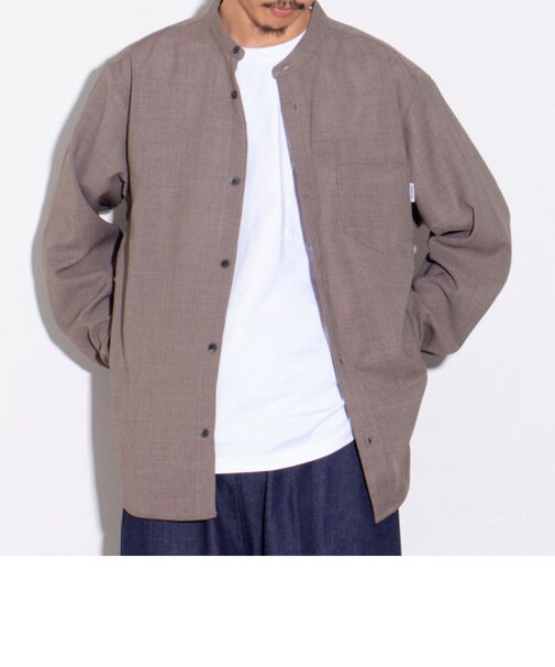 【GLOSTER/グロスター】EVALET メッシュバンドカラーシャツ 日本製
