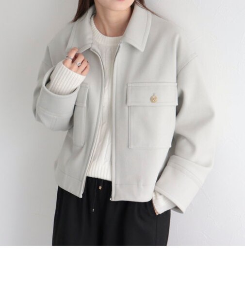 ステンカラーショートブルゾン