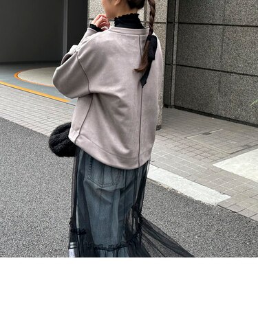 ダンボールスエード配色メロープルオーバー