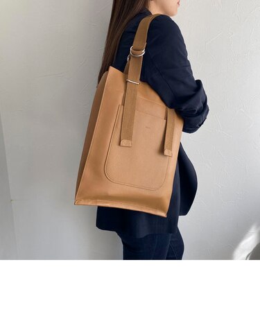 【BEAURE/ビュレ】テープハンドルスクエアトートバッグ