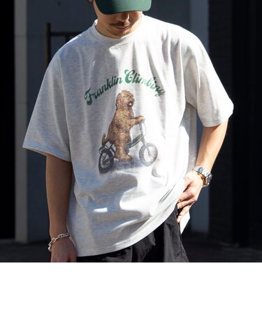 	【Franklin Climbing/フランクリンクライミング】ラブラドゥールドッグ＆e-BIKEグラフィック プリントTシャツ