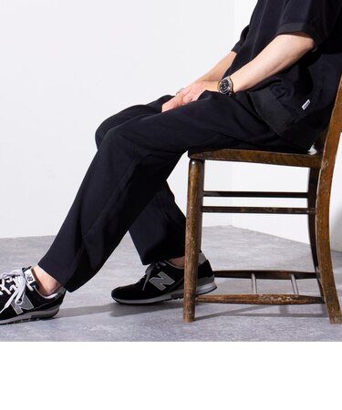 【GLOSTER/グロスター】フクレ2重織 リラックス イージーワイドパンツ